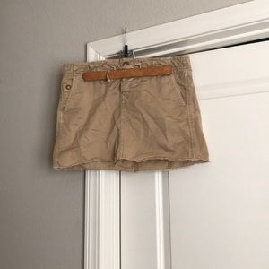 Khaki mini skirt